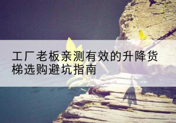 隆阳升降货梯怎么选-工厂老板亲测有效的升降货梯选购避坑指南